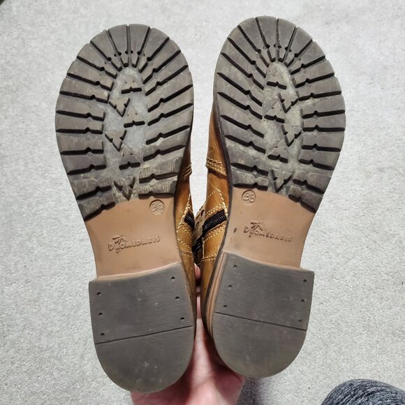 DROMEDARIS Kenza Ankle Boots Booties Leather Cut Out Rustic Brown Women 38EU 7US - Picture 8 of 14